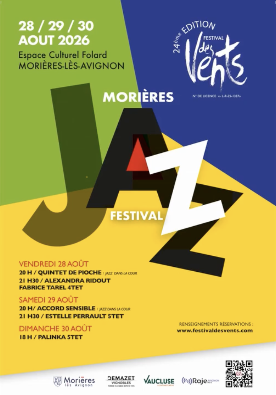 Festival des Vents 2026 : trois jours de jazz et de rencontres à Morières-lès-Avignon